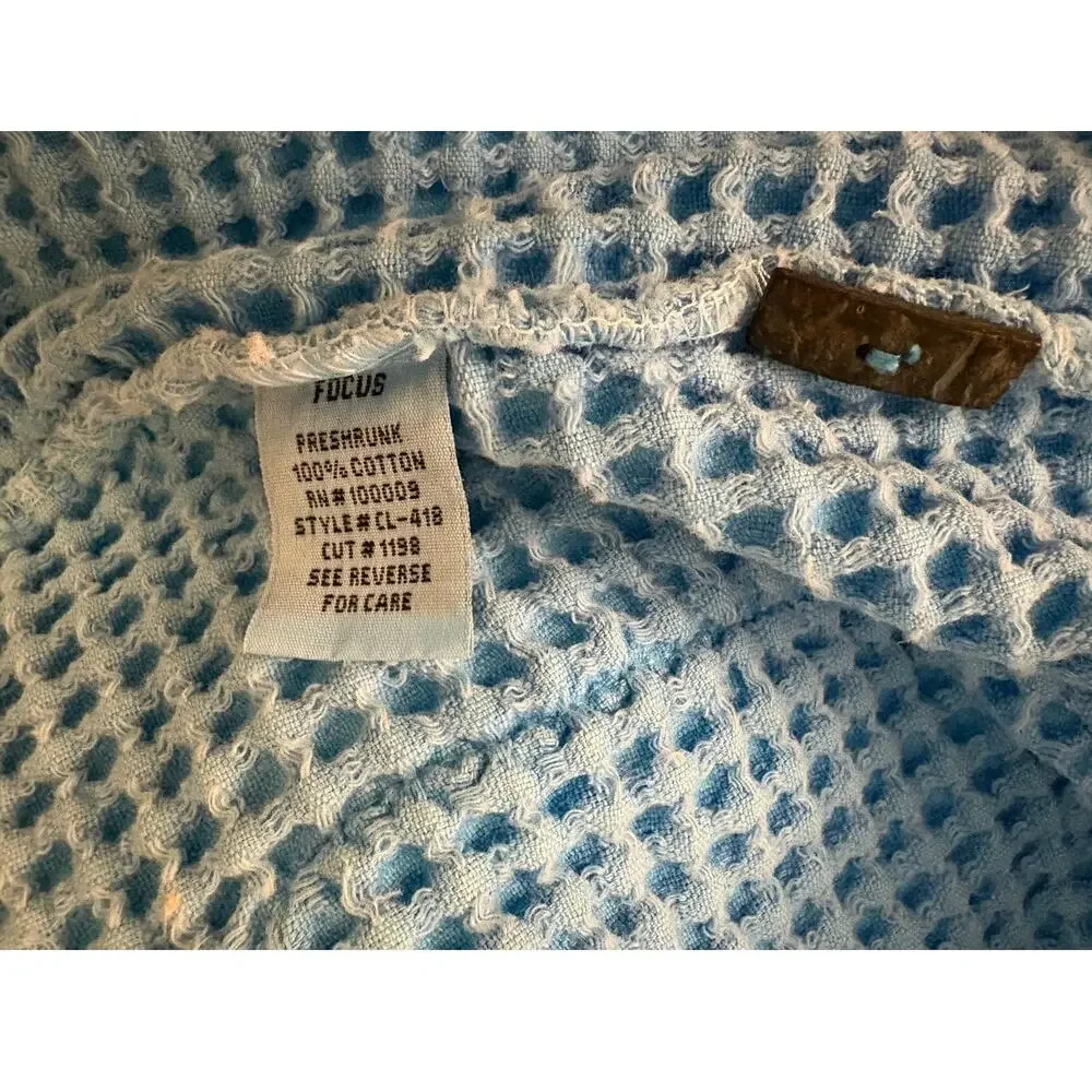 Focus Casual Lifestyle Collection Waffle Jacket Vintage Cotton Beachy Textured